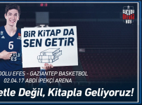Gaziantep Basketbol maçına bilet yerine kitap ile gelin...