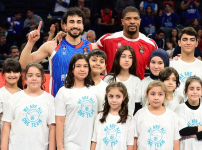 Children Participating in the One Team Program Took the Court at the Anadolu Efes - EA7 Armani Milan Match...