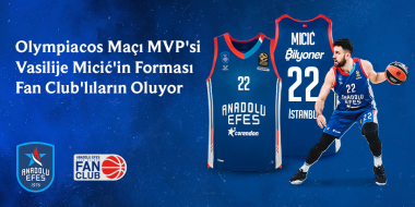 Olympiacos Maçının MVP’si Vasilije Micić İmzalı Forma Açık Artırmada!