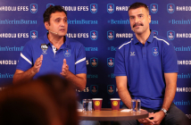 Anadolu Efes Sports Club General Director Alper Yılmaz and Head Coach Erdem Can met with members of the media before the 2023-2024 season...